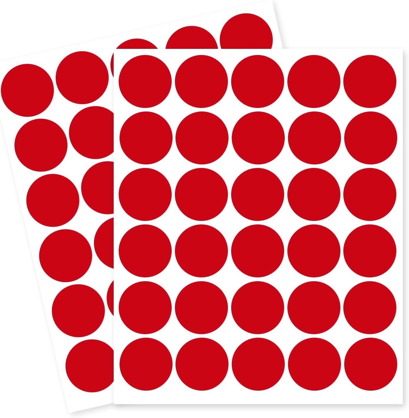 1 Inch Removable Color Code Dot Sticker Round Labels,Garage Sale Stickers Price Tags Label Blank Yard Sale Circle Dot Stickers Removable Writable Not Blurry (1050 Pack,Red)
