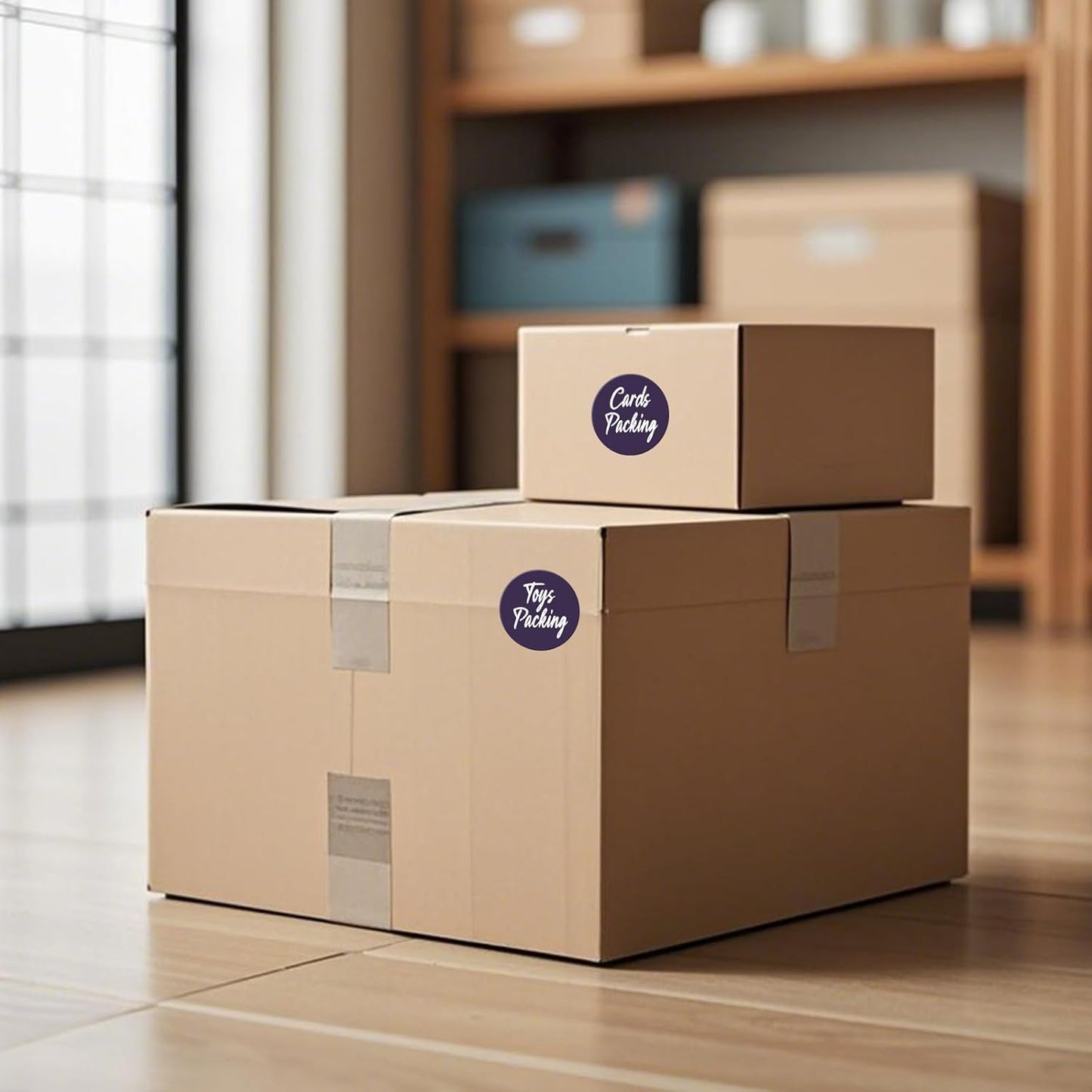 500 PCS Colored Dot Stickers 2 Inch Vinyl Purple Circle Labels Removable Waterproof Color Coding Round Sticker for Office Inventory Garage Yard Sale Tag