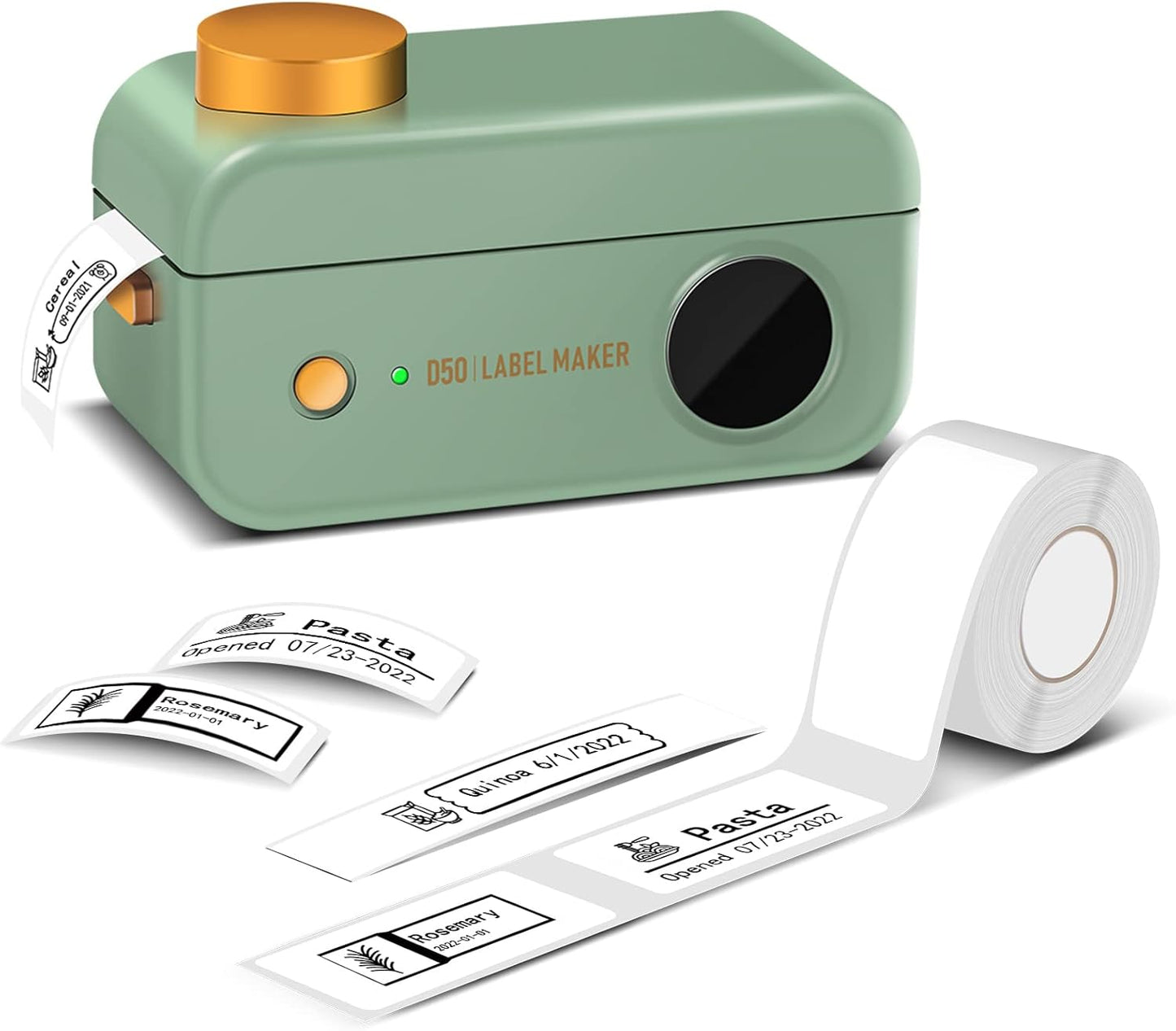 Phomemo Large Label Maker Machine with Tape D50 for 3/5" to 9/10" tape, Portable Thermal Label Maker Machine, Bluetooth Label Printer for Address,Storage,Office, Support Phones & Pad, USB Rechargeable