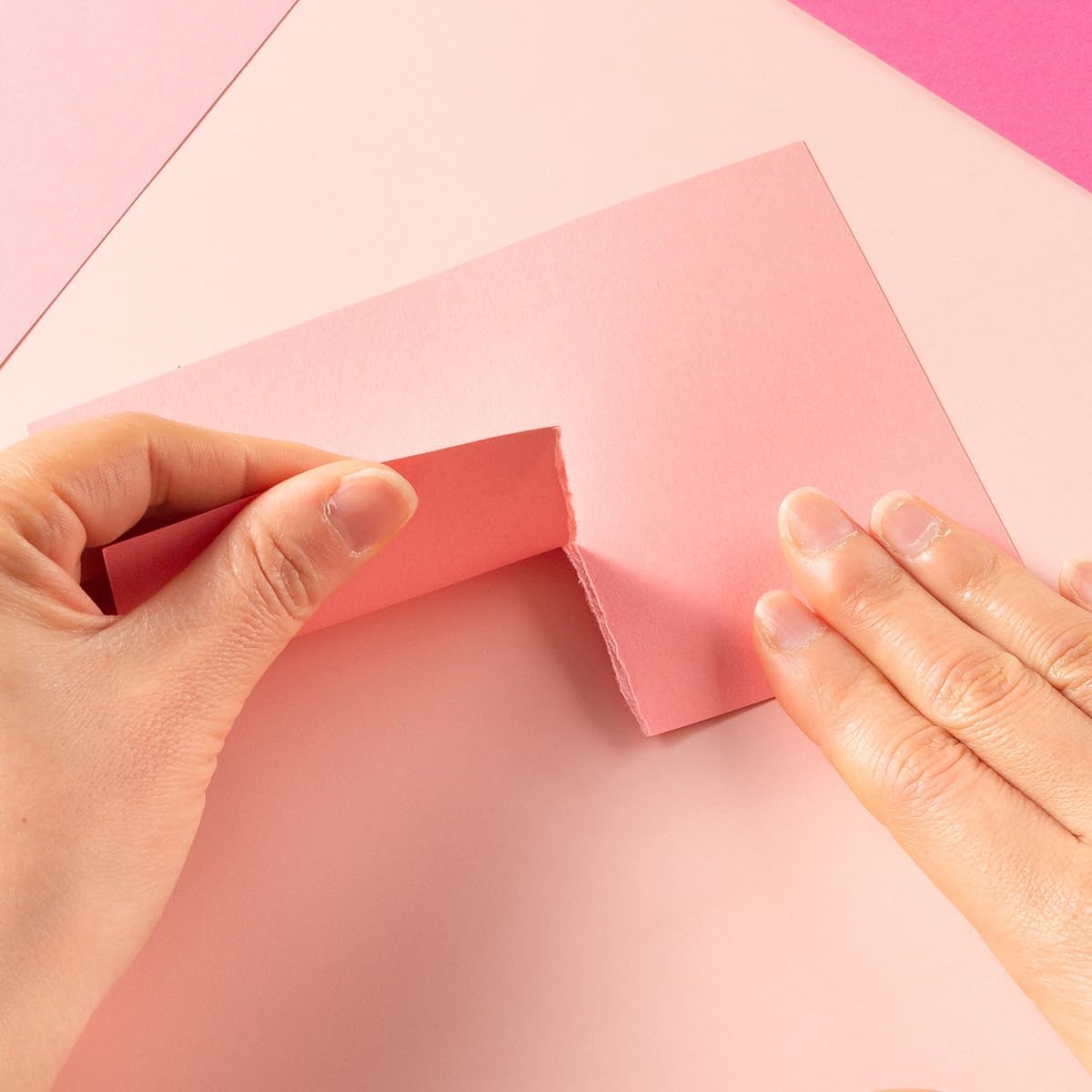 50 Sheets 3x5 Small Colored Cardstock Paper 5 Colors Blank Flash Cards, 250 GSM Heavy Card Stock for DIY Art Projects, Cards (Pink)