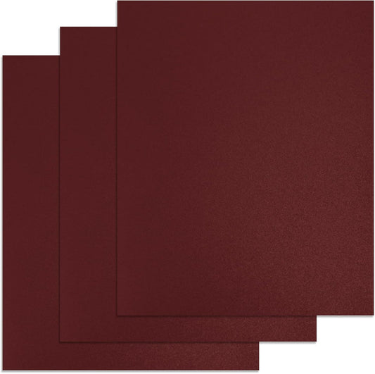 Binditek 25 Pack 12 Mil Sand-Textured Polycover - Plastic Binding Cover for Business Reports and Proposals - Lightly Sanded Finish - Square Corners, Un-Punched, Maroon Color, Office Supplies