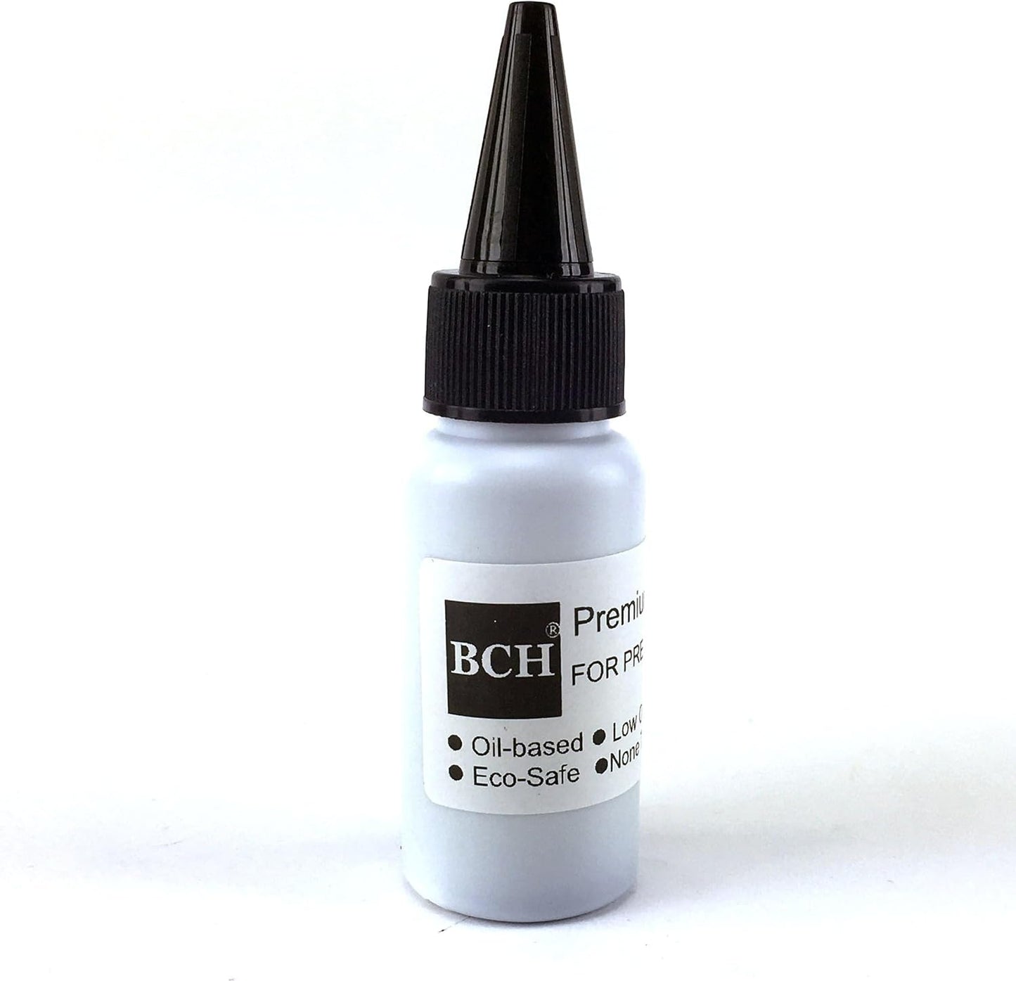 BCH Premium Oil-Based Stamp Ink Refill – 20ml (0.68 oz) Black Ink for Pre-Inked Rubber Stamps, Gel Pads & Dot Matrix Ribbons – Quick-Dry Refill for Address, Date, Notary & Signature Stamps