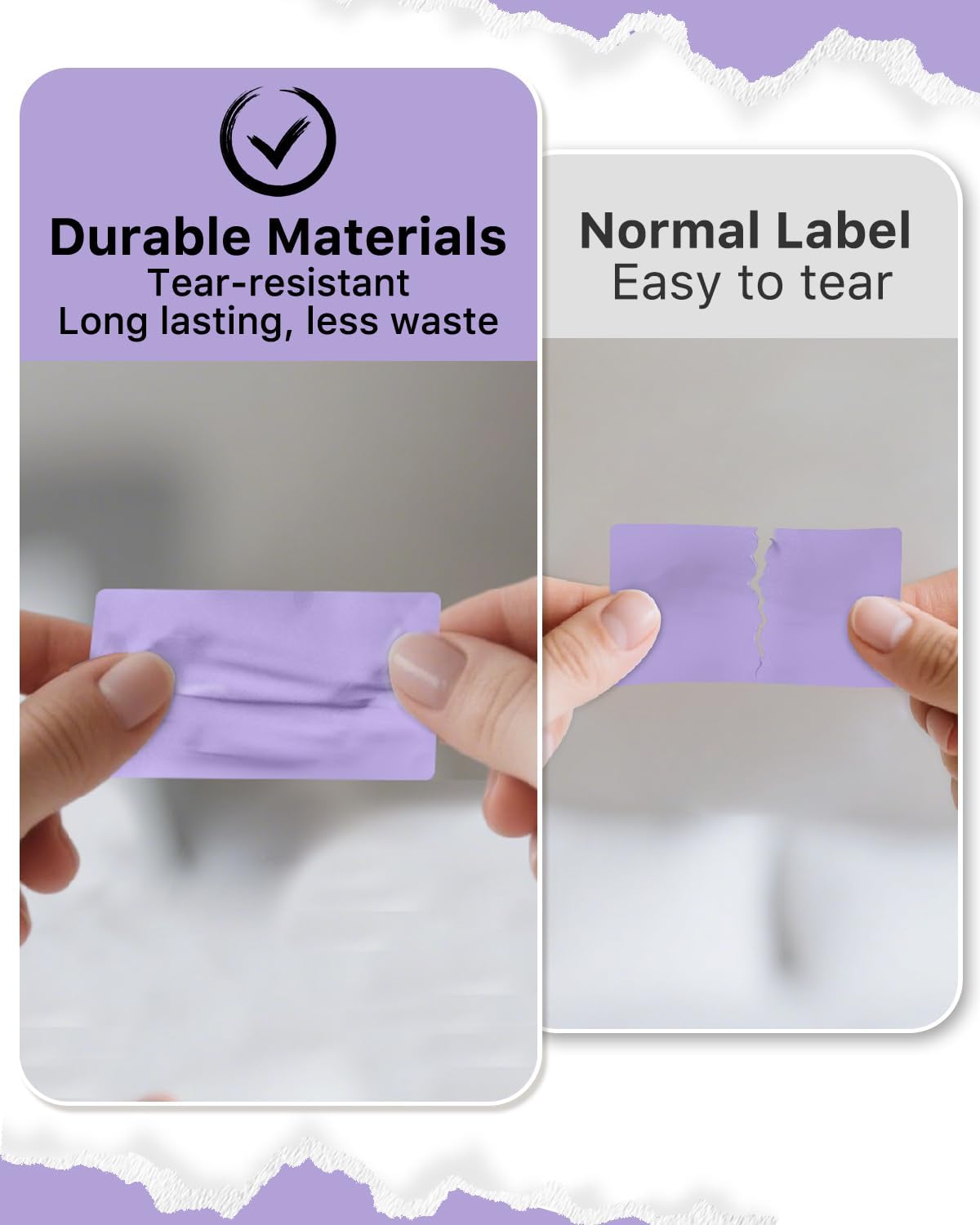 iEager 2.25x1.25 Inch Thermal Labels, Purple Durable Thermal Printer Stickers, Self-Adhesive Rectangle Shipping Label Printer Sticker for Barcode, Name, Address, 1000 Labels/Roll