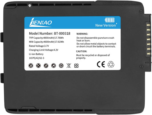 2 Pack for Zebra Scanner Battery TC77 BT-000318 [New Version 4800mAh] for Zebra TC77 Battery TC70 TC70x TC72 TC75 TC75x TC700H TC700K TC77HL TC720L Barcode Scanner BT-000318-01 (2)