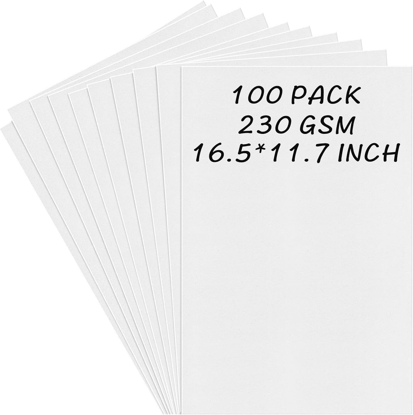 100Pcs White Poster Board,VinTS 11.7x16.5 White Poster Paper, 230G Thickness Poster Board Bulk, Blank Graphic Display Board for School Arts, Classroom Crafts, exhibits and Notices (Pack of 100)
