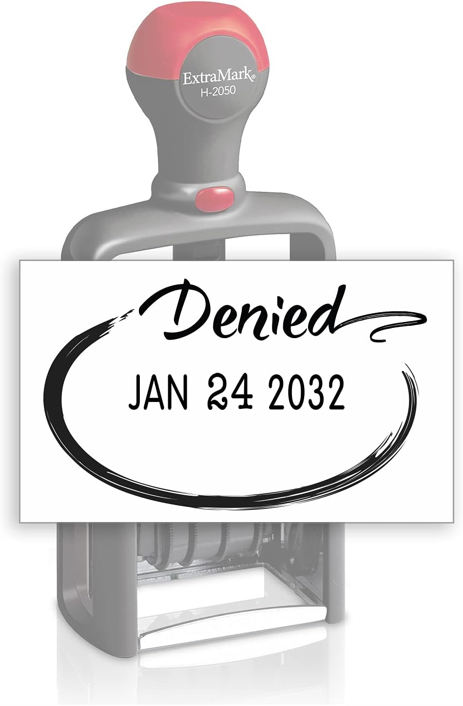 Heavy Duty Style Office Date Stamp with Denied - Self Inking Dater - Style C - Black Ink Color