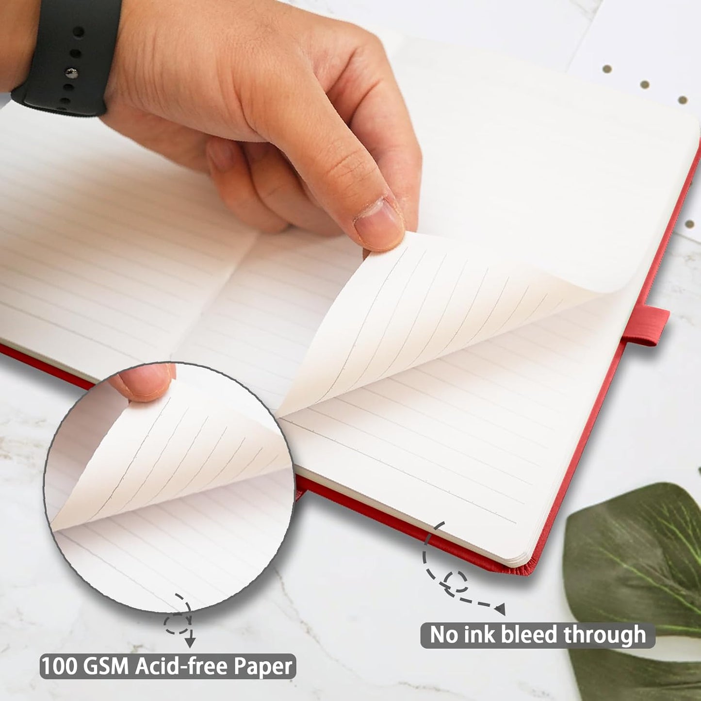 Hardcover Notebooks, 6 Packs A5 Lined Journals Notebook for Writing 160 Pages, 8.2 x 5.5 inch, Classic Ruled Notebooks for College/Work/Travel (Assorted Color-6 Pack)