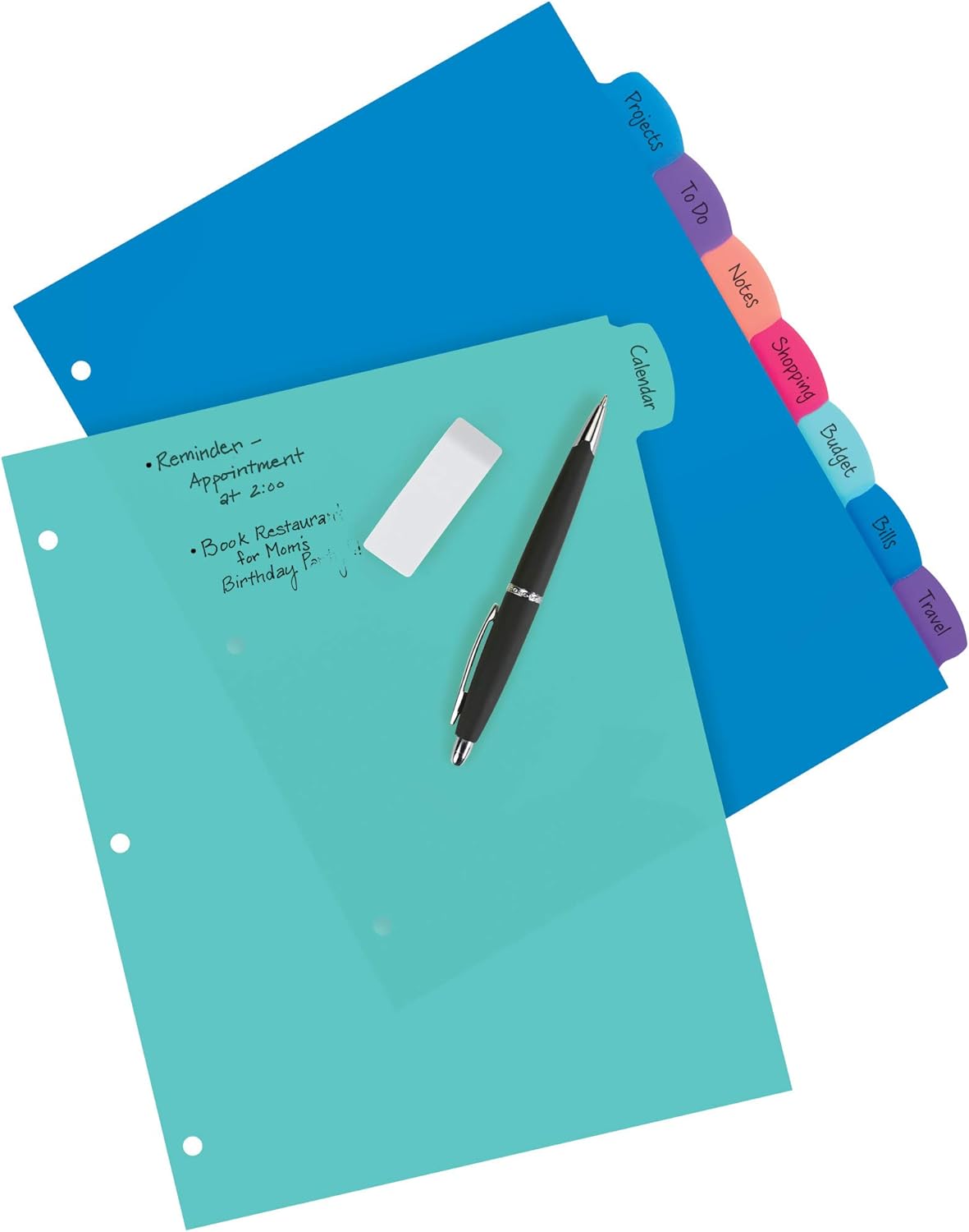 Avery Write & Erase Dividers for 3 Ring Binders, 8 Tabs per Set, Multicolor Big Tabs, Pastels, Binder Dividers Great for Organizing Reports, Projects, and More (16271)