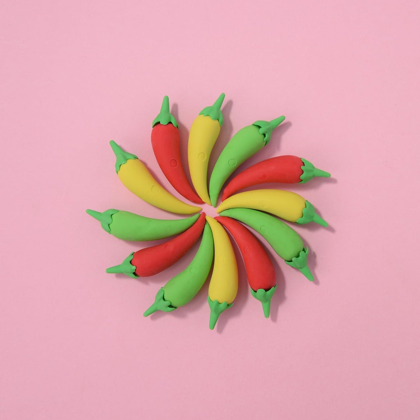 18 Pack Chili Pepper Erasers for Kids, 3D Food Erasers for Boys and Girls, Fun Take Apart School Supplies, Prize Gifts, Party Favors