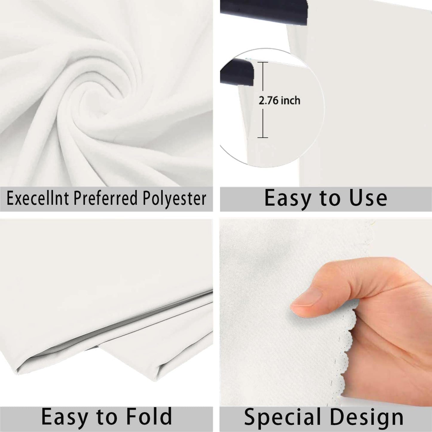 Ivory Photo Backdrop for Photoshoot Ivory Background for Photography Photo Backdrop Curtain for Party 8x10 FT