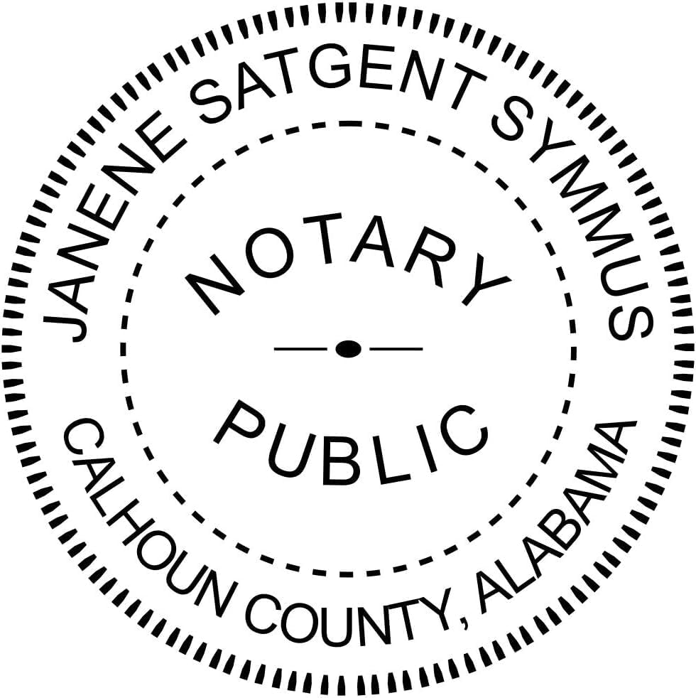 Alabama Round Notary Embosser | Official State Embosser | Official Seals | Meets State Specifications (Alabama, Round Embosser)