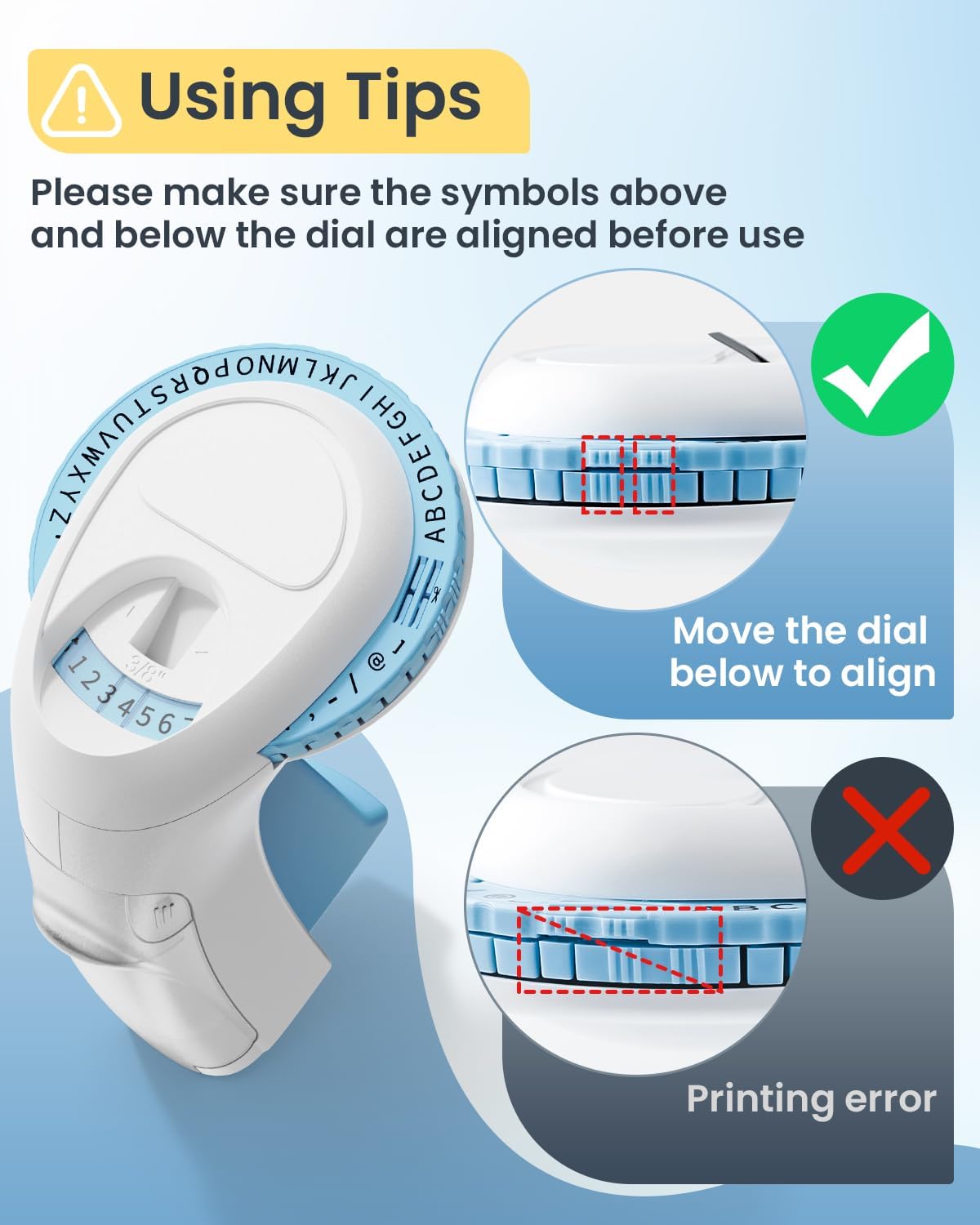 Label KINGDOM Embossing Label Maker with 5 Rolls 3D Embossing Tape, Label Maker Embossing Portable Vintage 3D Embossing Label Printer Waterproof for Home Office School and DIY, Blue