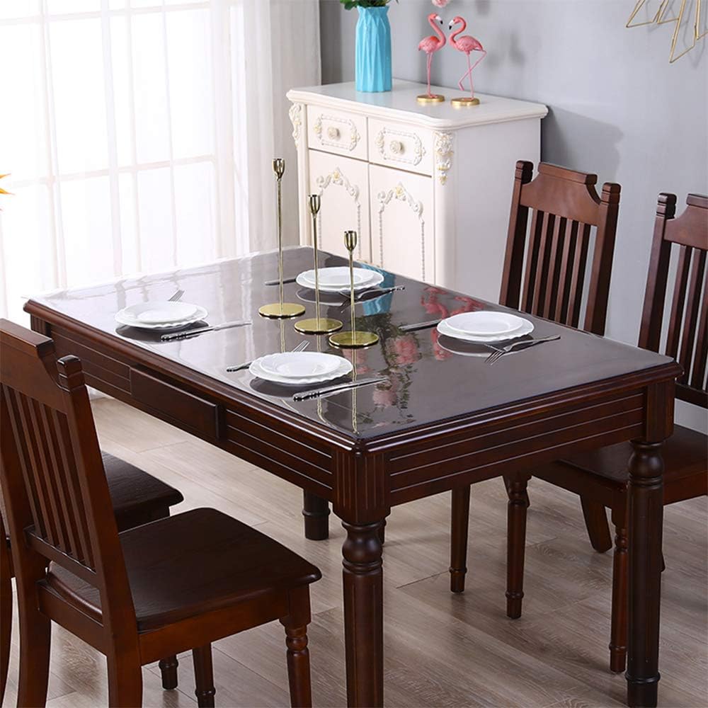 28x44 Inch Clear Plastic Desk Cover Protector - 1.5mm Thick Rectangle Waterproof Table Pad Mat for Coffee Table & Writing Desk