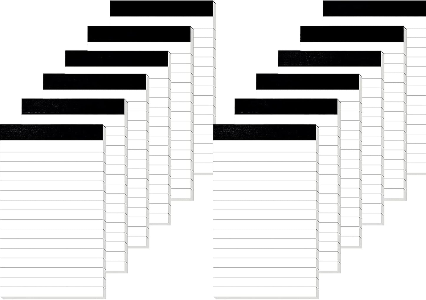 12 Pack Small Notepad, 3 x 5 Inch Ultra Quality Note Pads, Server Lined Papers and Desk Notepads for Office Supplies, Writing and Memo pads 30 Sheets Each