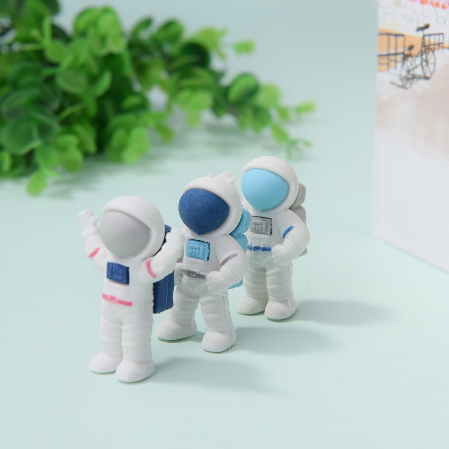 12 Pack 3D Astronaut Erasers for Kids, Boys and Girls - Fun Take Apart School Supplies, Prize Gifts, Party Favors
