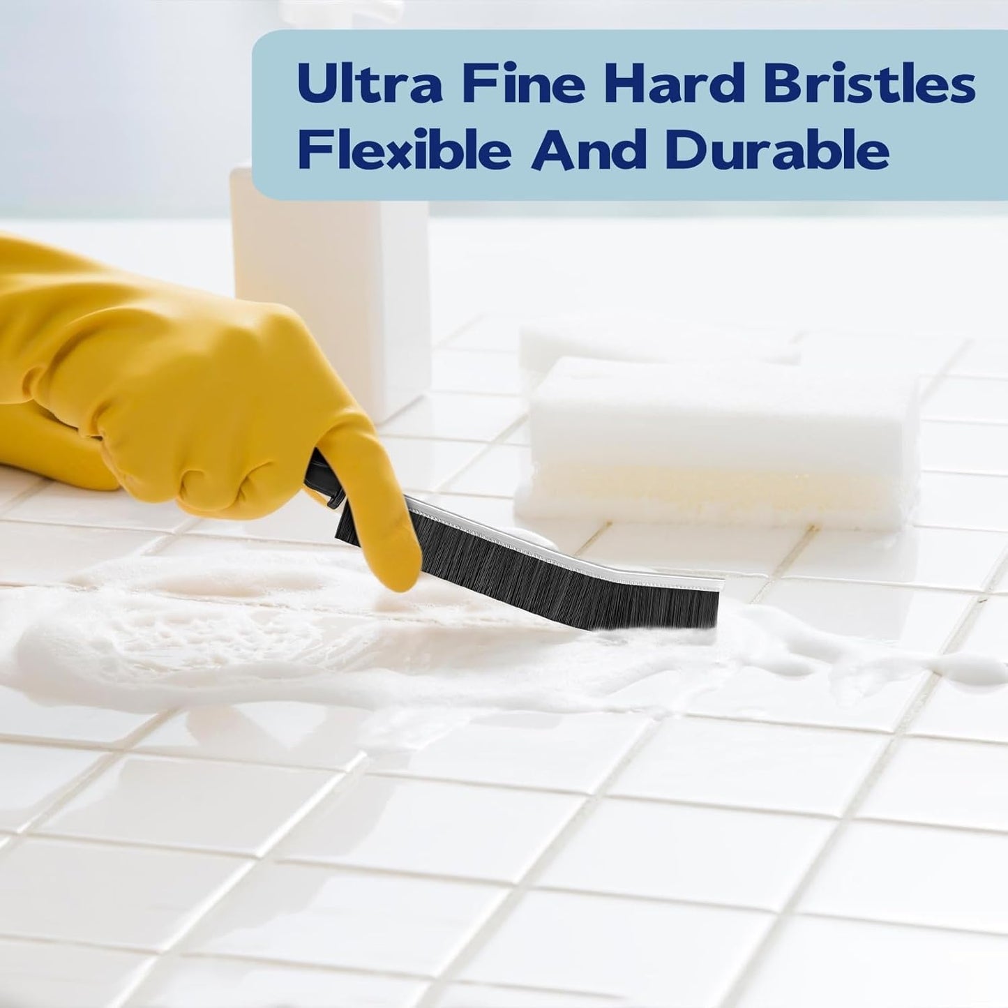5PCS Crevice Cleaning Brush, Hard Bristle Crevice Cleaner, Grout Scrub Brush, Home Essentials, Durable, Thin, Multifunctional Gap Cleaning Tool for Household Use, Bathroom, Kitchen, Corner ect