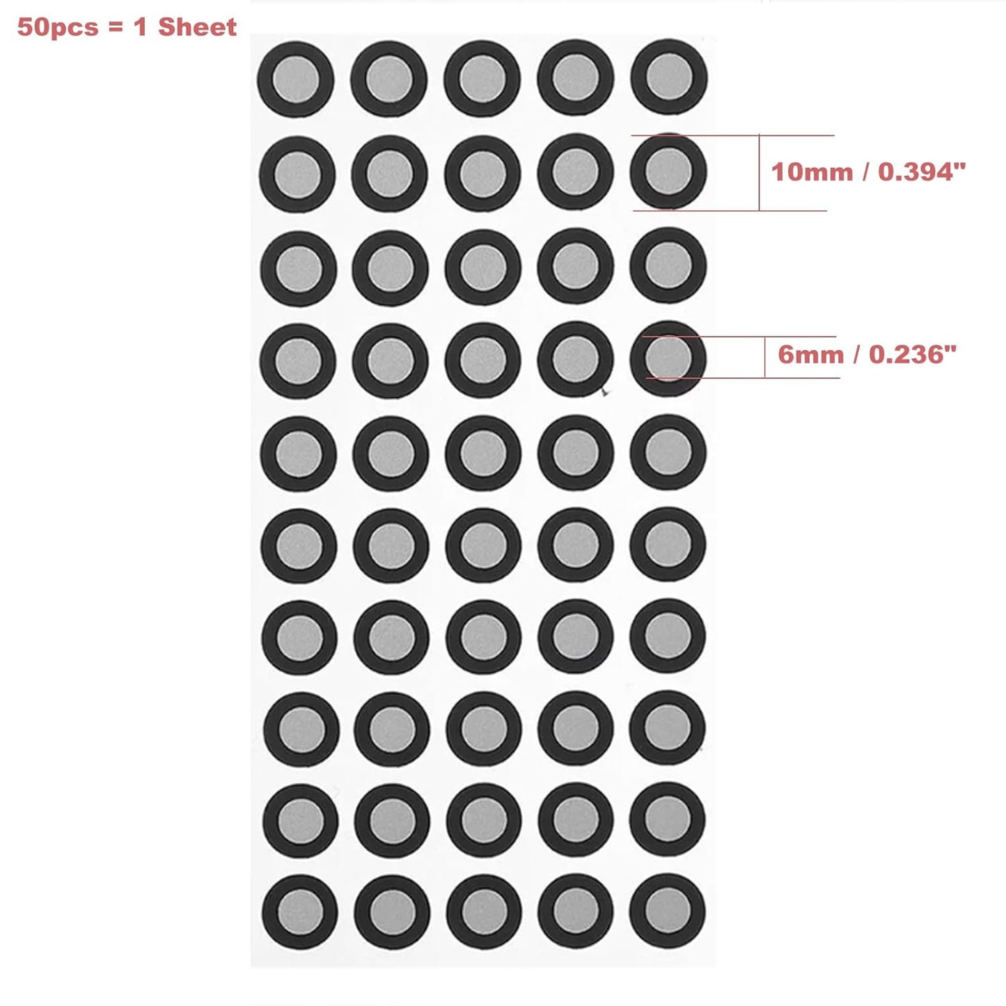 6.0mm 3D Optical Tracking Markers for Industrial 3D Scanner,3D Scanning Markers, HogarDeco Accurate Tracking Dots Diffuse Reflection Markers for 3D Scanner (1000pcs, Inner 6mm, Outer10mm)