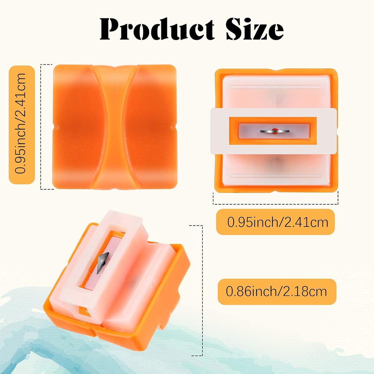 Honoson 6 Pieces Paper Cutter Replacement Blades Paper Trimmer Blades Refill Craft Cutting Replacement Blades for A4 Cutter(Orange)