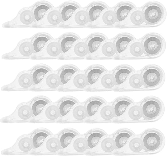 20 Pcs 39.4 Ft Clear Correction Tape, White Wrong Out Tape Roller Bulk for Noting, Teacher Supplies, School, Office