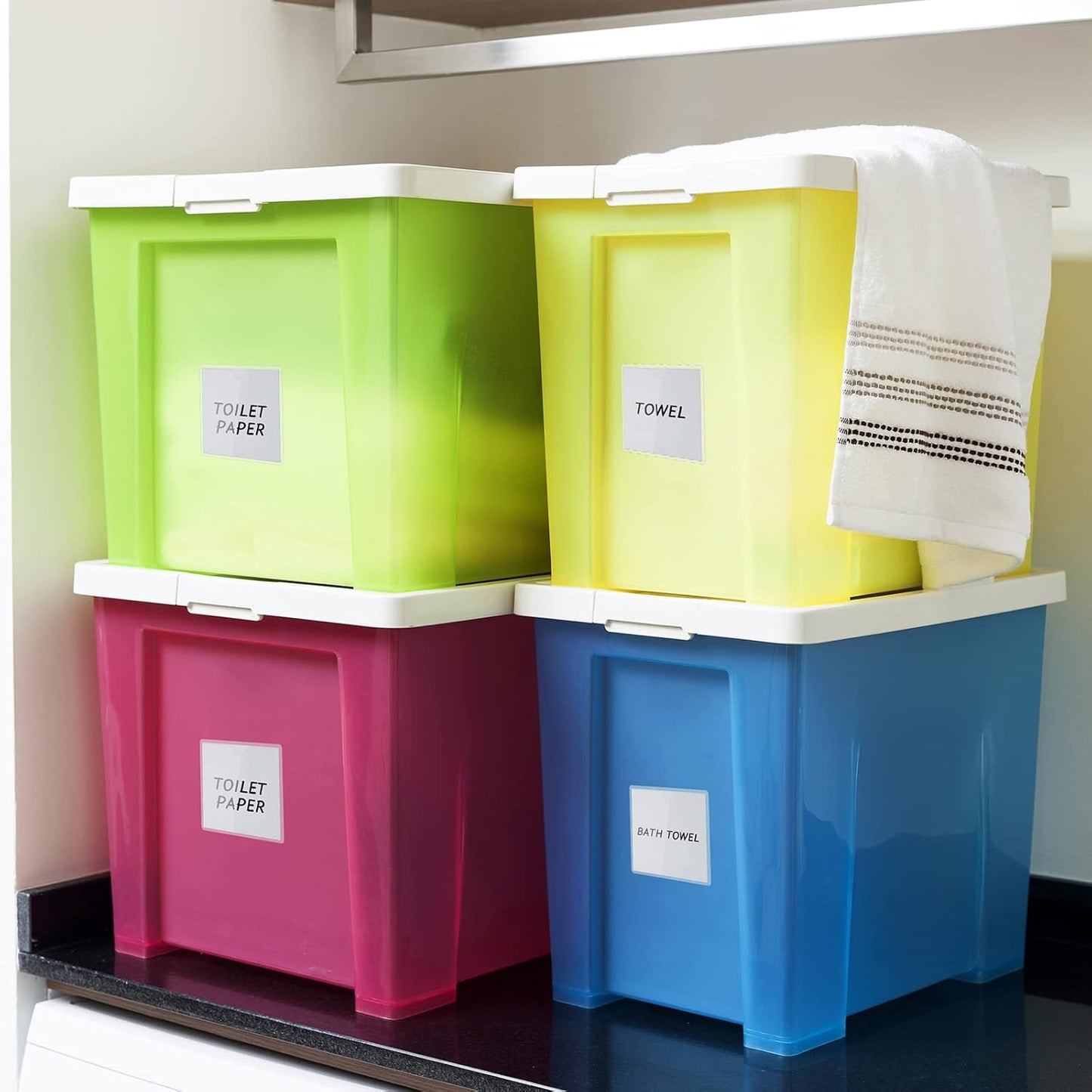 30 Pack Self-Adhesive Index Card Pockets with Top Open for Loading - Ideal Index Card Holder for Organizing and Protecting - Crystal Clear Plastic (4.13 x 4.13 Inches)