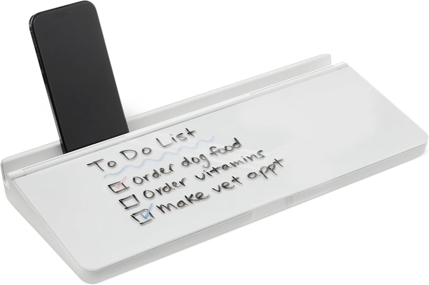 Amazon Basics Desktop Dry Erase Whiteboard with Organizer and Accessories, 15.7 x 5.4 inches, 1 Pack, White