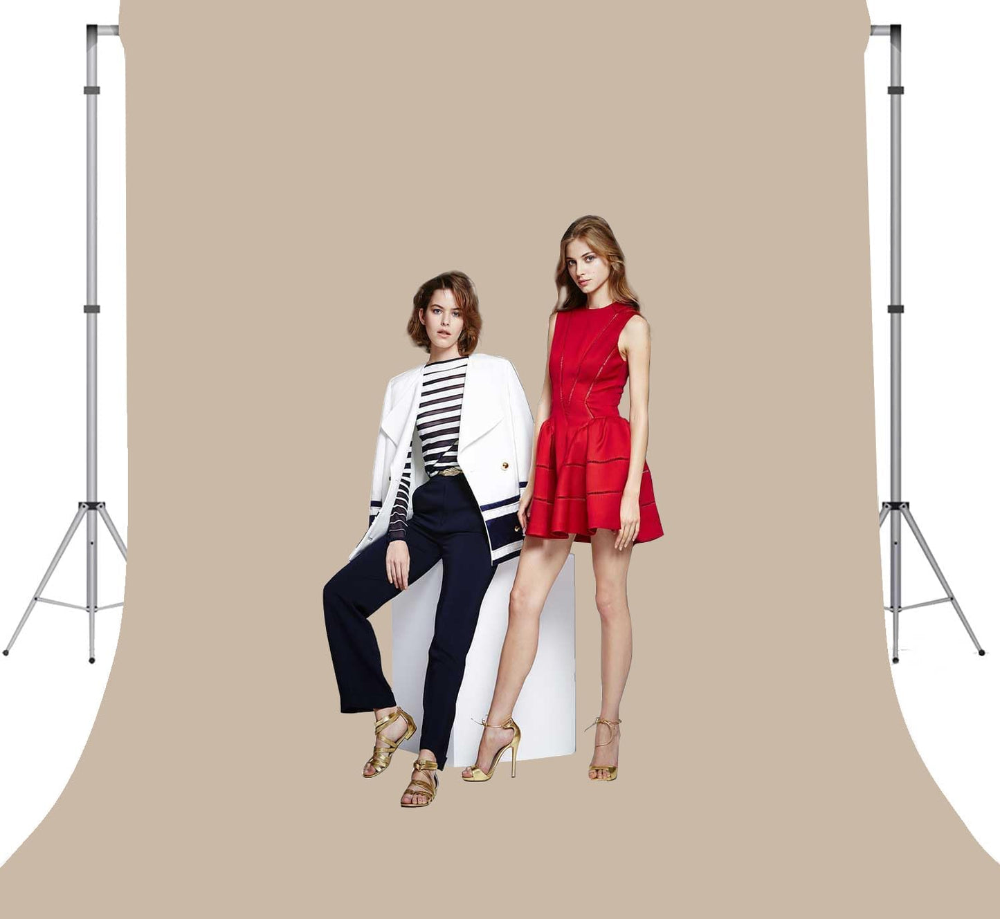 Beige Photo Backdrop for Photoshoot Beige Background for Photography Photo Backdrop Curtain for Party 8 x 10 FT