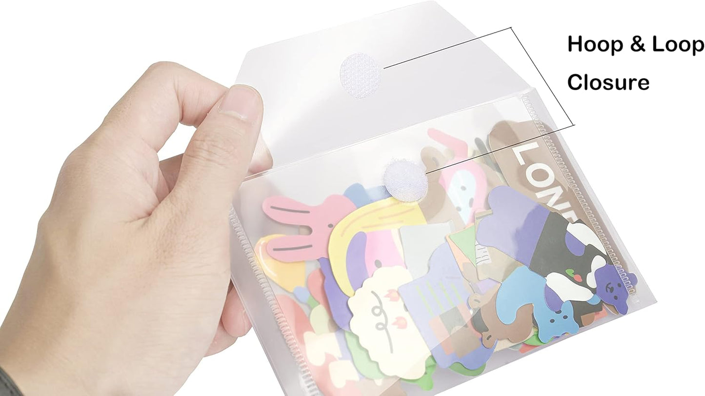 3x5 Plastic Envelopes Hook Loop Closure Coupon Receipt Storage Holder 20 Pack