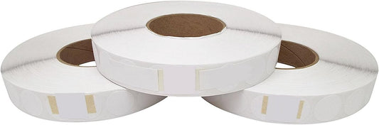 IDEALSEAL White 1" Wafer Seals Envelope Seals (No Perf) 5000 Tabs Per Roll (3 Rolls Per Box) for Tabbing Friction Fed Tabbers