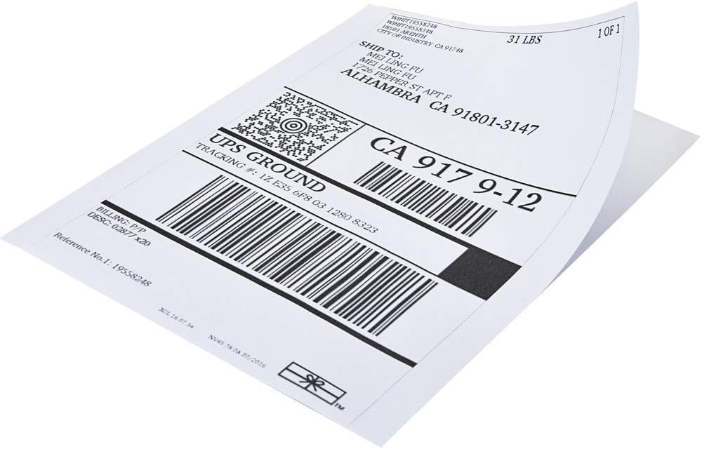 Full Sheet Address Labels for Laser/Inkjet Printers, White, 8.5 x 11 Inch, 1 Pack of 10000 Labels
