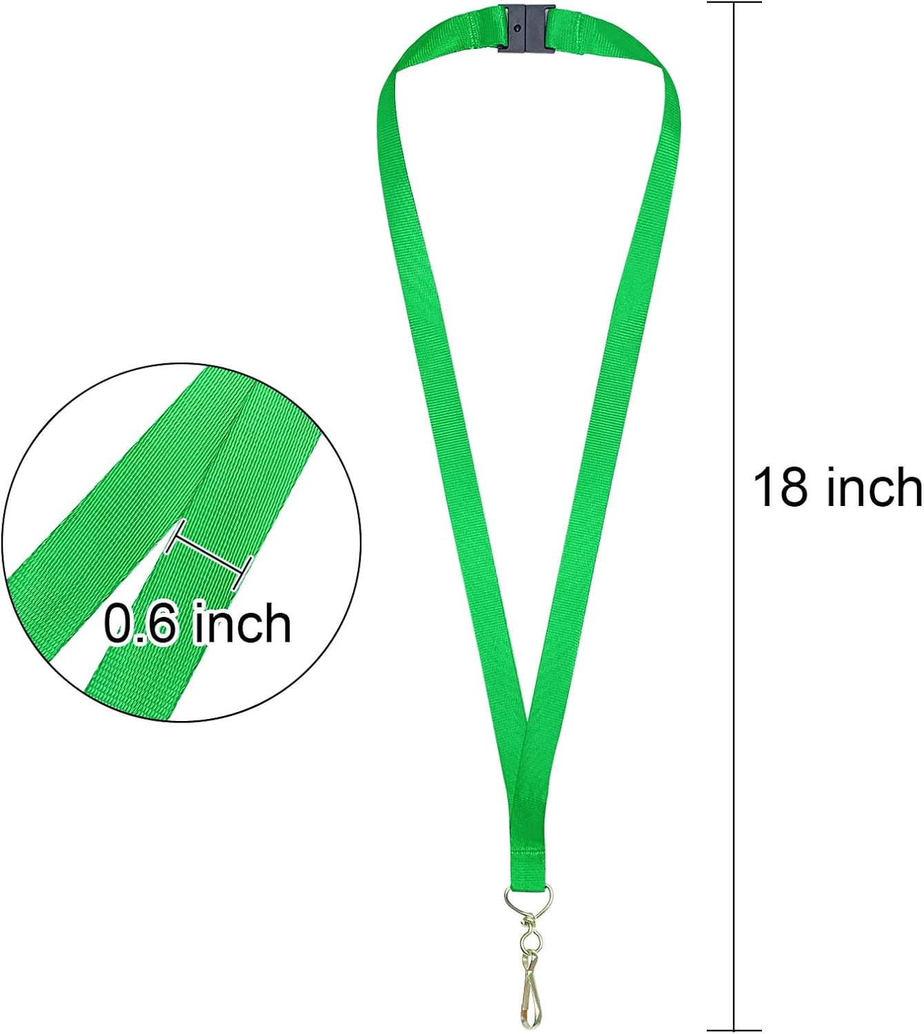 DE Breakaway Lanyards for Id Badges,Teacher Lanyard with with J-Hook Bulk Flat Lanyards for Name tag ID Badges Holder