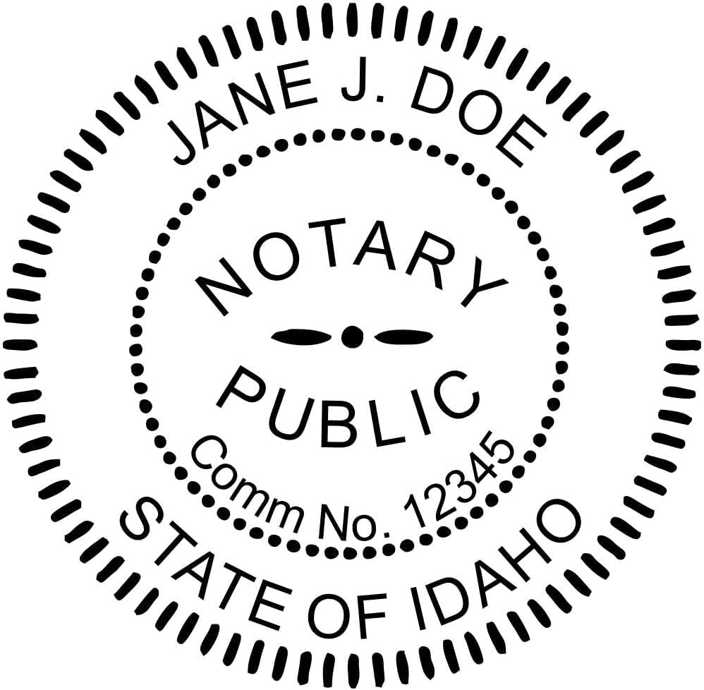 Idaho Round Notary Embosser | Official State Embosser | Official Seals | Meets State Specifications (Idaho, Round Embosser)