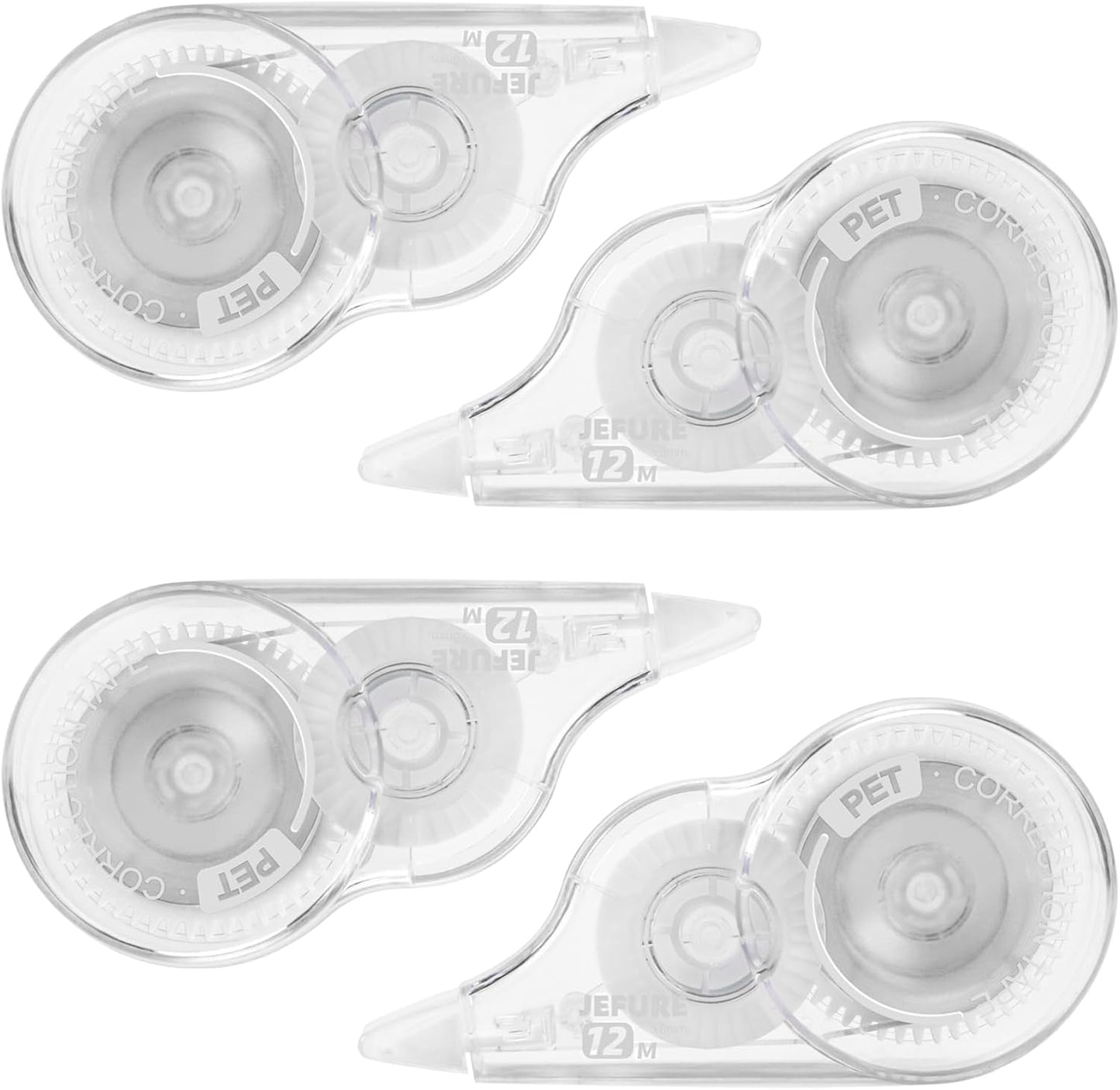 4 Pcs Correction Tape, 39.4 Ft White Wrong Out Tear-Resistant Bulk, Instant Corrections Easy To Use Applicator for School, Office, Note Taking, Journal (Tape Width 0.2 in, Clear)