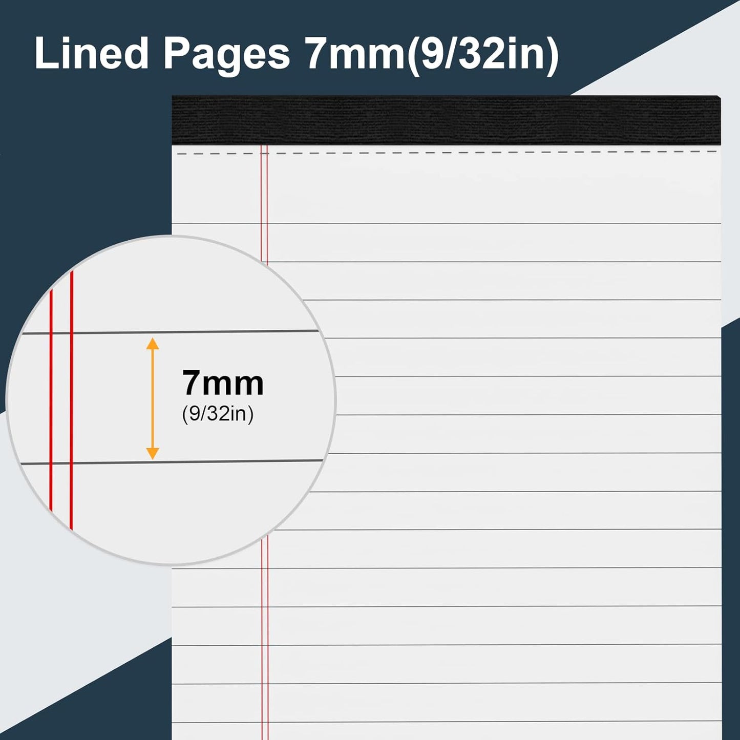 8 Pack Legal Pads 4x6 Inch 30 Sheets Mini Lined Paper Pads for Office Supplies Taking Notes/ Writing List, Small Notepads College Ruled Legal Memo Pad for Home, Office, School, or Business Writing Pad