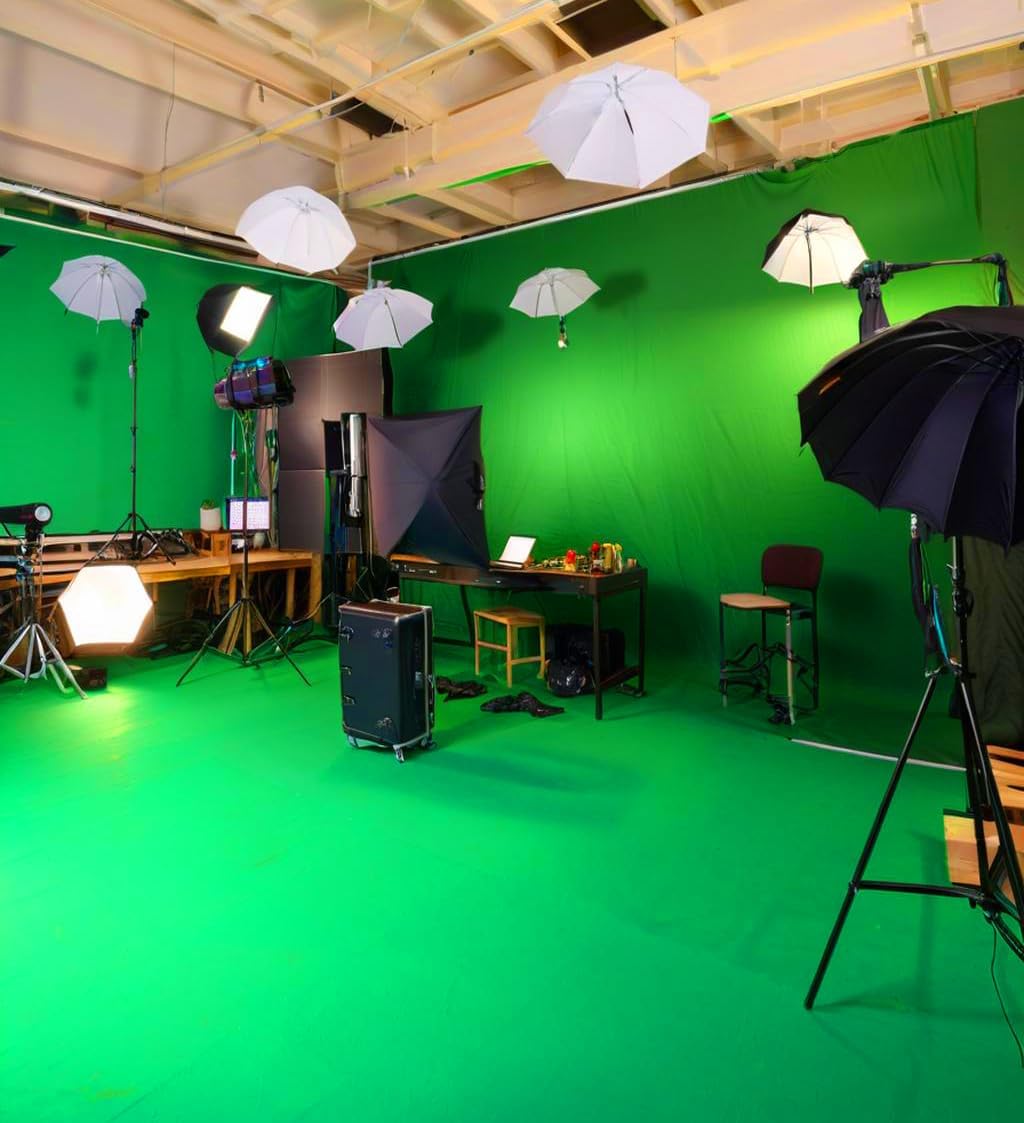 HEMMOTOP Green Screen Backdrop, 10 x 20 ft Large Chromakey Greenscreen Background Cloth for Live Streaming, Photography, Zoom, Camera Interview (Only Backdrop Without Stand)