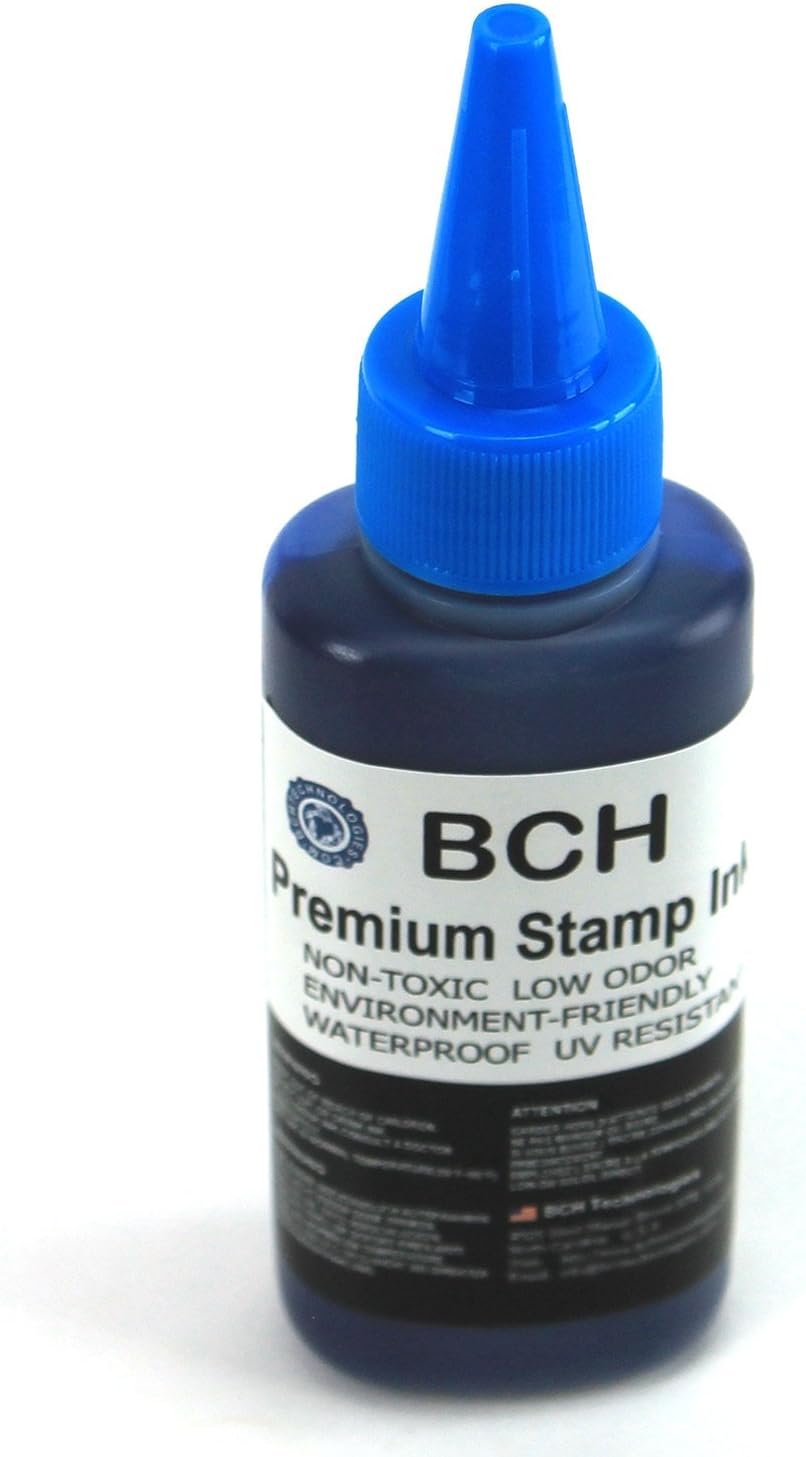 3X Blue Stamp Ink Refill by BCH - Premium Grade