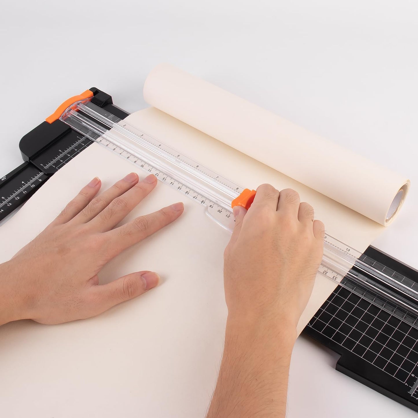 ZEQUAN Paper Cutter 18 inch, 18" Cut Length Large Paper Trimmer Slider for Craft Scrapbooking Cardstock, 3pcs Blade