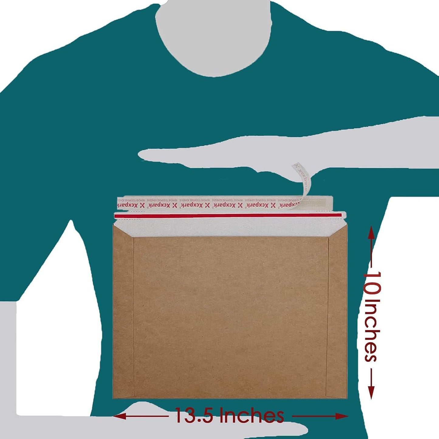 36 Pack Brown Kraft Rigid Mailers 10 x 13.5 inches, Self Seal Photo Document Mailers Premium Cardboard Keep Flat Envelopes for Photos, Pictures, Papers, Files, CD