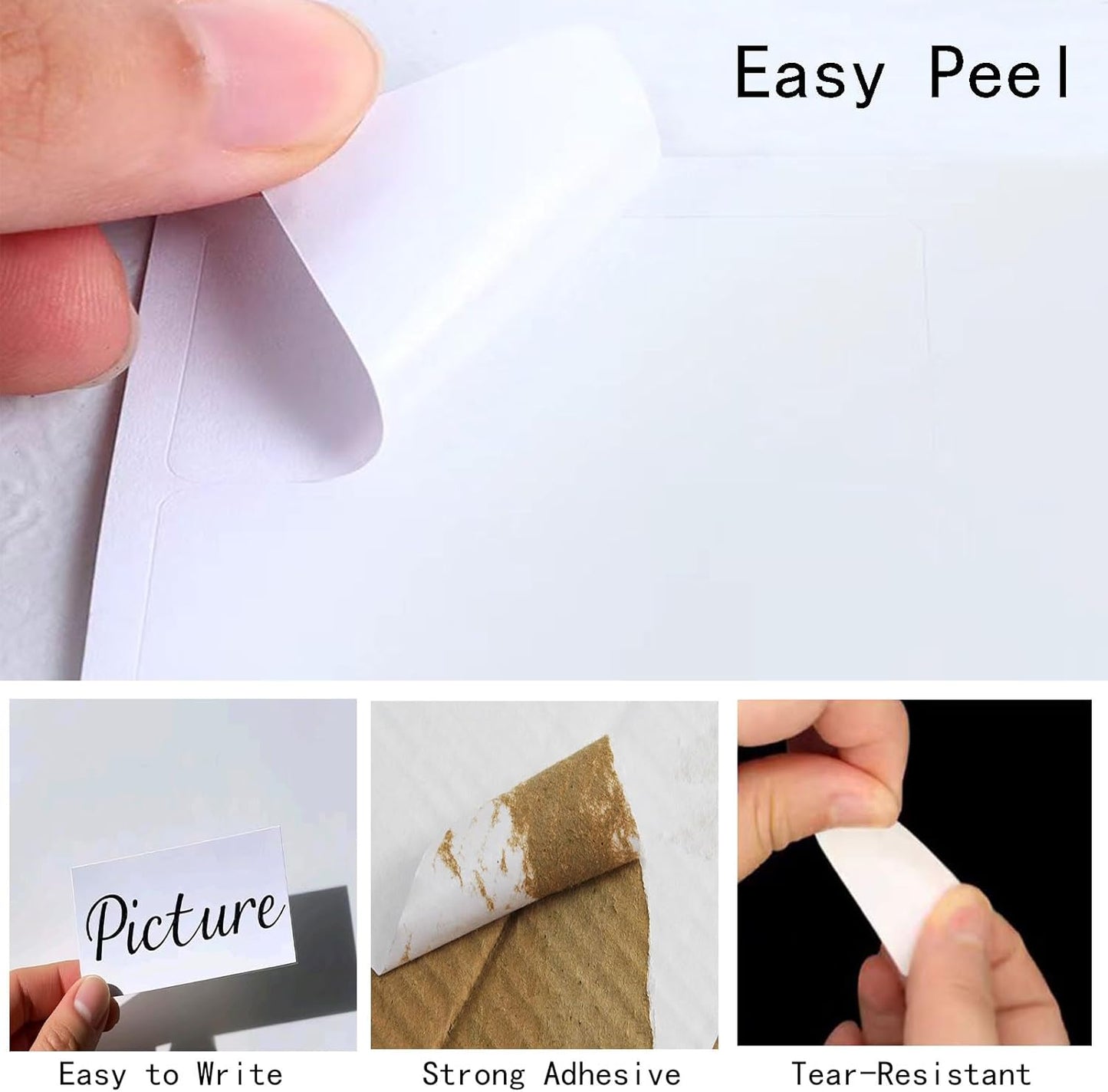 100Pcs Self-Adhesive Drawer Divider Labels – Clear Address Stickers for Organized Storage – Bamboo Silverware Drawer Divider Labels