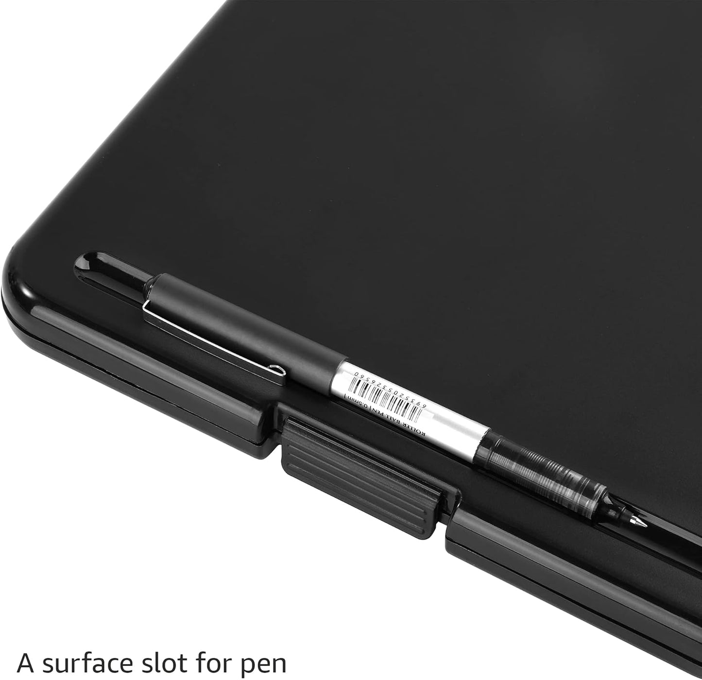 Amazon Basics Plastic Storage Clipboard,Black, 2-Pack