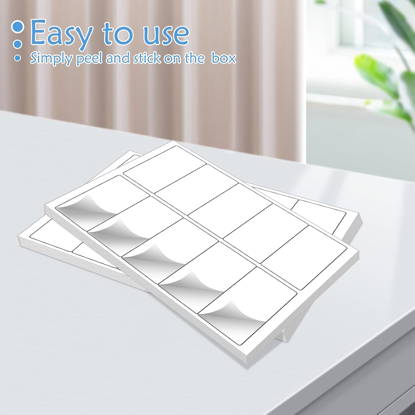 2” x 4” (1000Labels) Shipping Address Labels, BESTIKER Printable White Sticker Labels,Permanent Adhesive Mailing Labels for Packages and Envelopes,for Laser Inkjet Printer(10 Labels/Sheet, 100 Sheets)