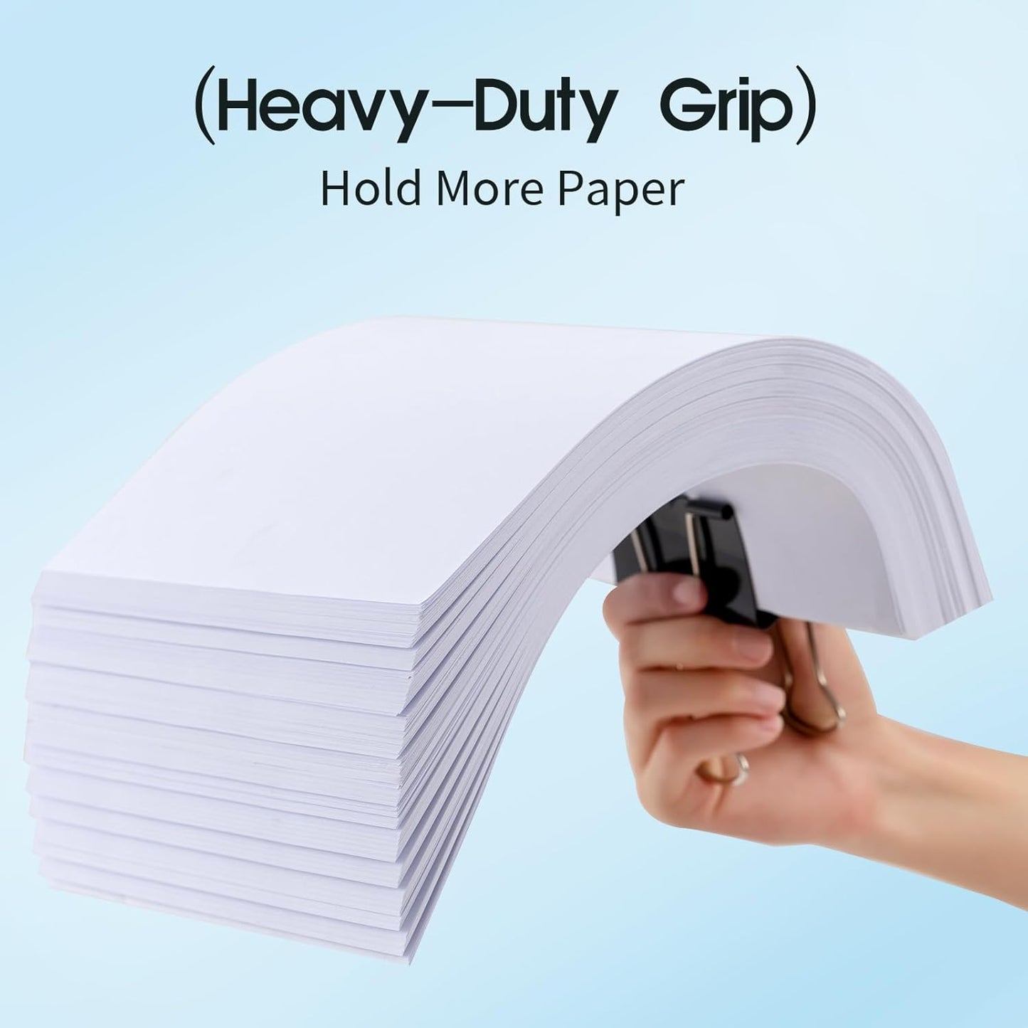 Jumbo Binder Clips 3 Inch, Black, Binder Clips Extra Large Heavy Duty for Office Supplies (36)