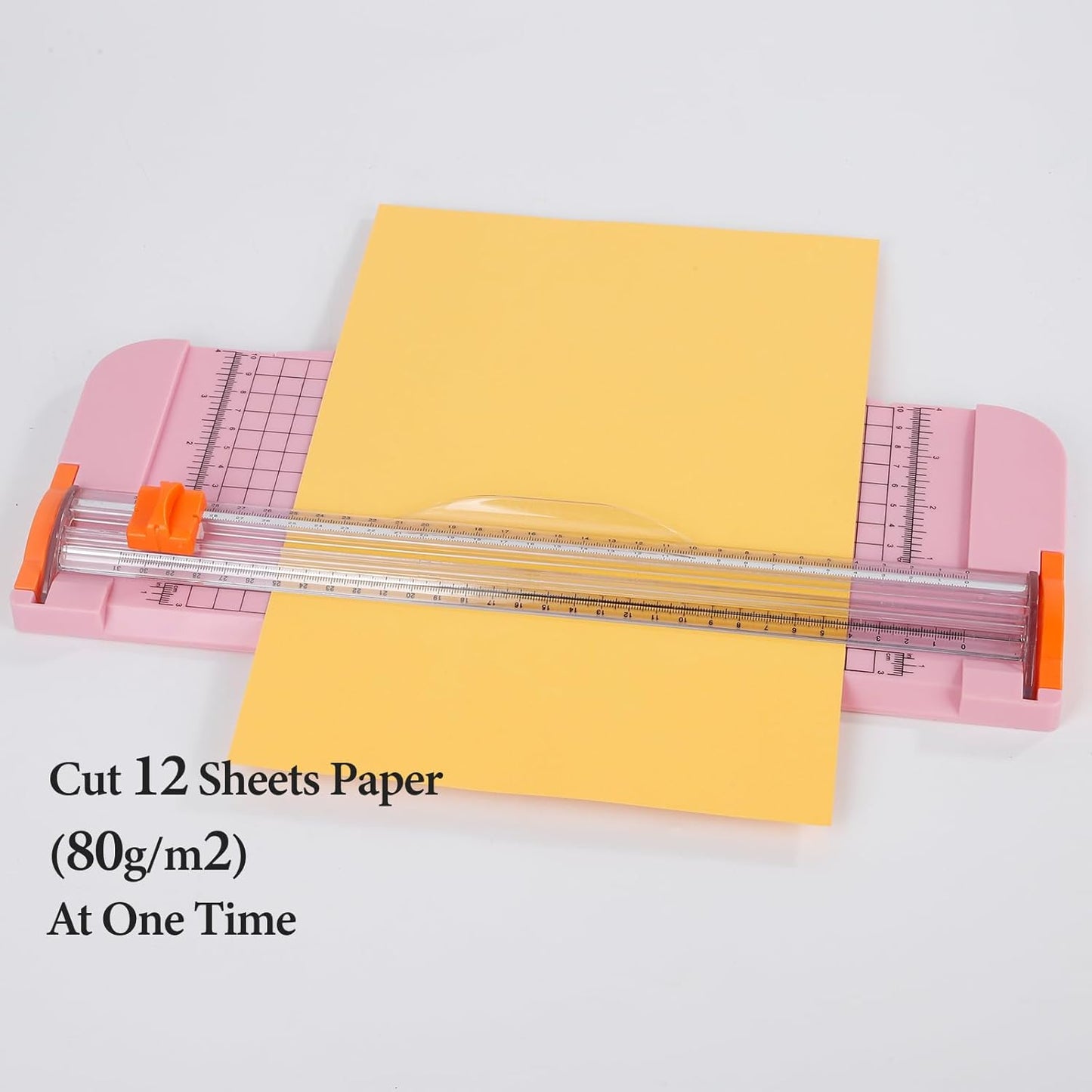 A4 Paper Cutter -12 Inch Paper Trimmer with 2pcs Replacement Blades with Safeguard Side Rulerfor Cut Gift Card,Coupon,Label, Cardstock,Photo