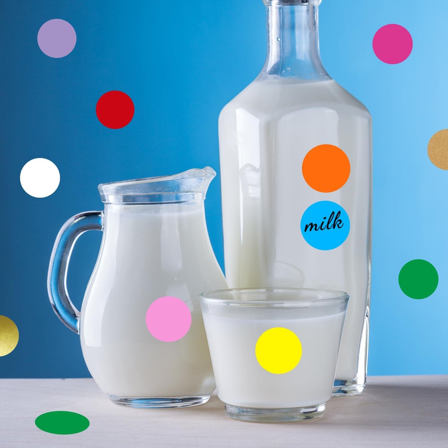 1 Inch Round Label Removable Color Code Dot Stickers,Garage Sale Sticker Price Tags Blank Yard Sale Circle Dot Stickers Writable Not Blurry (1050 Pack,Yellow)