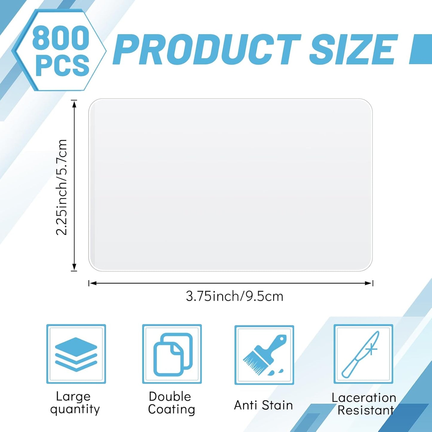 800 Pack 5mil 2.25“x3.75" Thermal Laminating Pouches Badge Laminate Pouches Clear Laminated Luggage Tags Printable Laminated Paper Sheet for Business Permits Cards