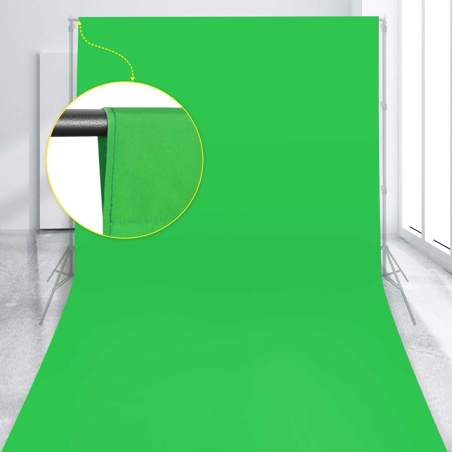 10 x 20 ft Green Backdrop Background Green Screen Green Backdrop for Photography Video Recording Picture Shooting high Density Polyester Fabric Pure Recording Parties Curtain