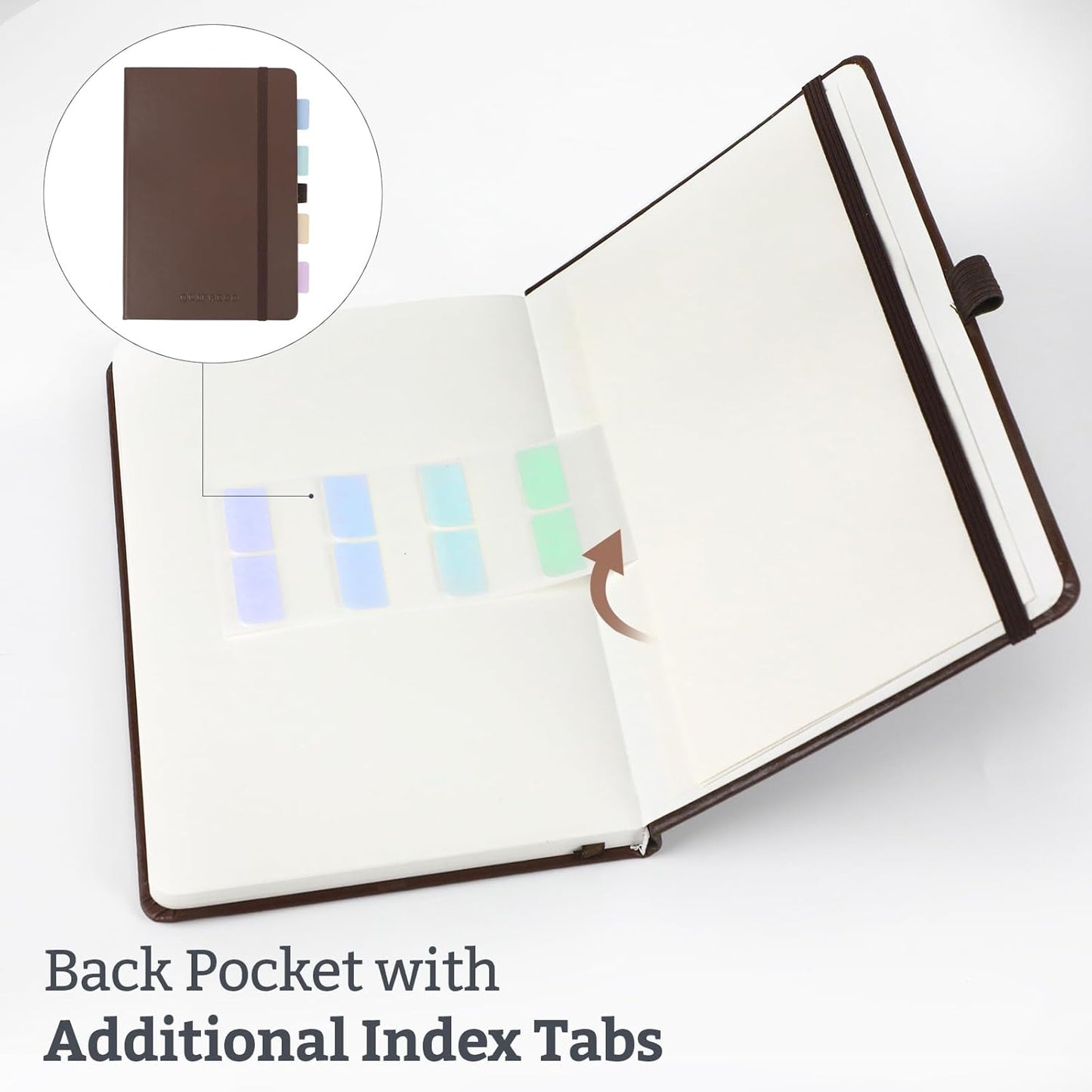 2Pack Bullet Dotted Hardcover Journal Notebook, A5 140 Pages 120Gsm Thick Paper for School,Note Taking,Work,Diary，5.7"*8.3",Brown