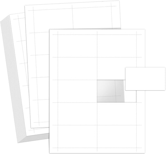 300 PCS Printable Business Card Thick Business Cards, 3.5" x 2" Blank Business Card Paper Compatible with Laser & Inkjet Printer, Double-sided Printing, Matte White Paper, 10 Cards/Sheet