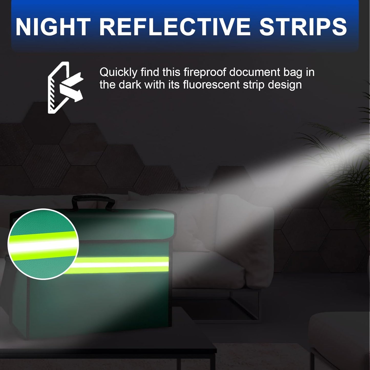 6500°F Large Fireproof Document Organizer with Lock,10 Layers Heat Insulated＆Waterproof Zipper,Removable Folder Layers/Wallet,Portable Home Travel Safe Storage for Important Documents,Files and More