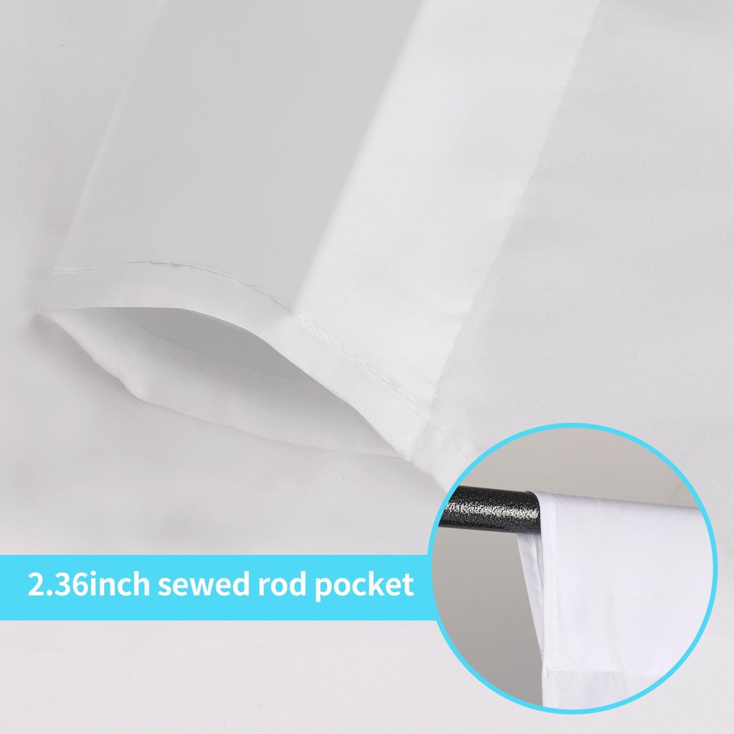 10 x 20 ft White Backdrop Background White Screen for Photography Video Recording Picture Shooting high Density Polyester Fabric Pure Recording Parties Curtain