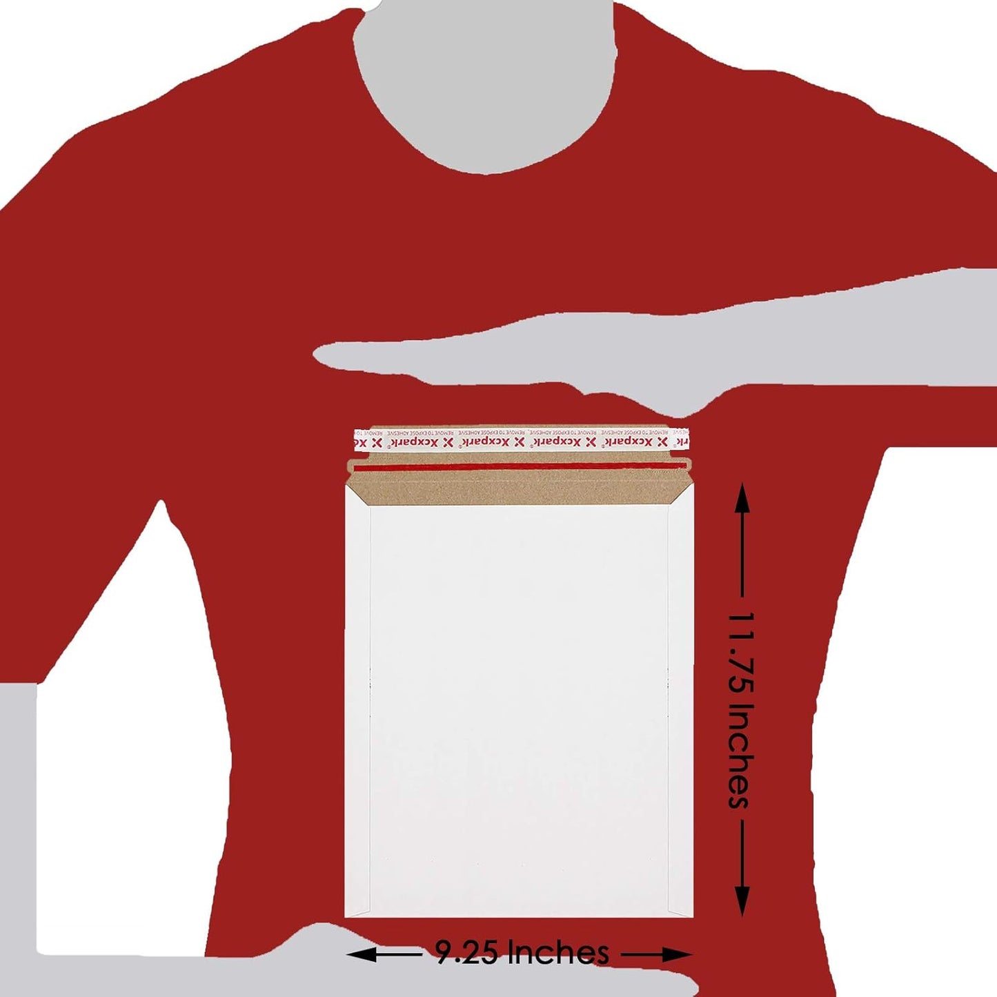 25 Pack Rigid Mailers 9.25 x 11.75 inches, Self Seal Photo Document Mailers Premium Cardboard Keep Flat Envelopes for Photos, Pictures, Papers, Files, CD